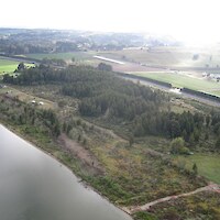 Aerial view showing the extensive restoration works which have been undertaken between 2005 and 2010 (April 2010)