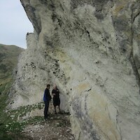 Weathering of limestone at the site